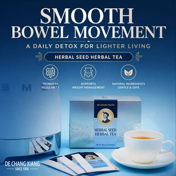 Herbal Seed Tea Sachets, All-Natural Plant-Based Gut Wellness Infusion with Industrial Hemp Seed & Multi-Botanical Blend, Supports Bowel Regularity, Balanced Metabolism & Natural Inner Skin Radiance for Sedentary Adults, 2g*30 Sachets